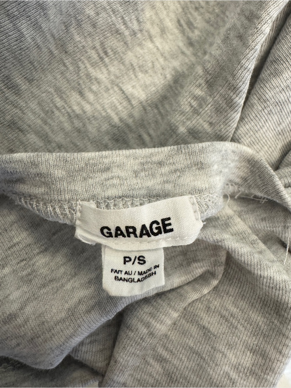 Garage Gray Crop Tee with Blue Fitness Club Graphic - Picture 2 of 3